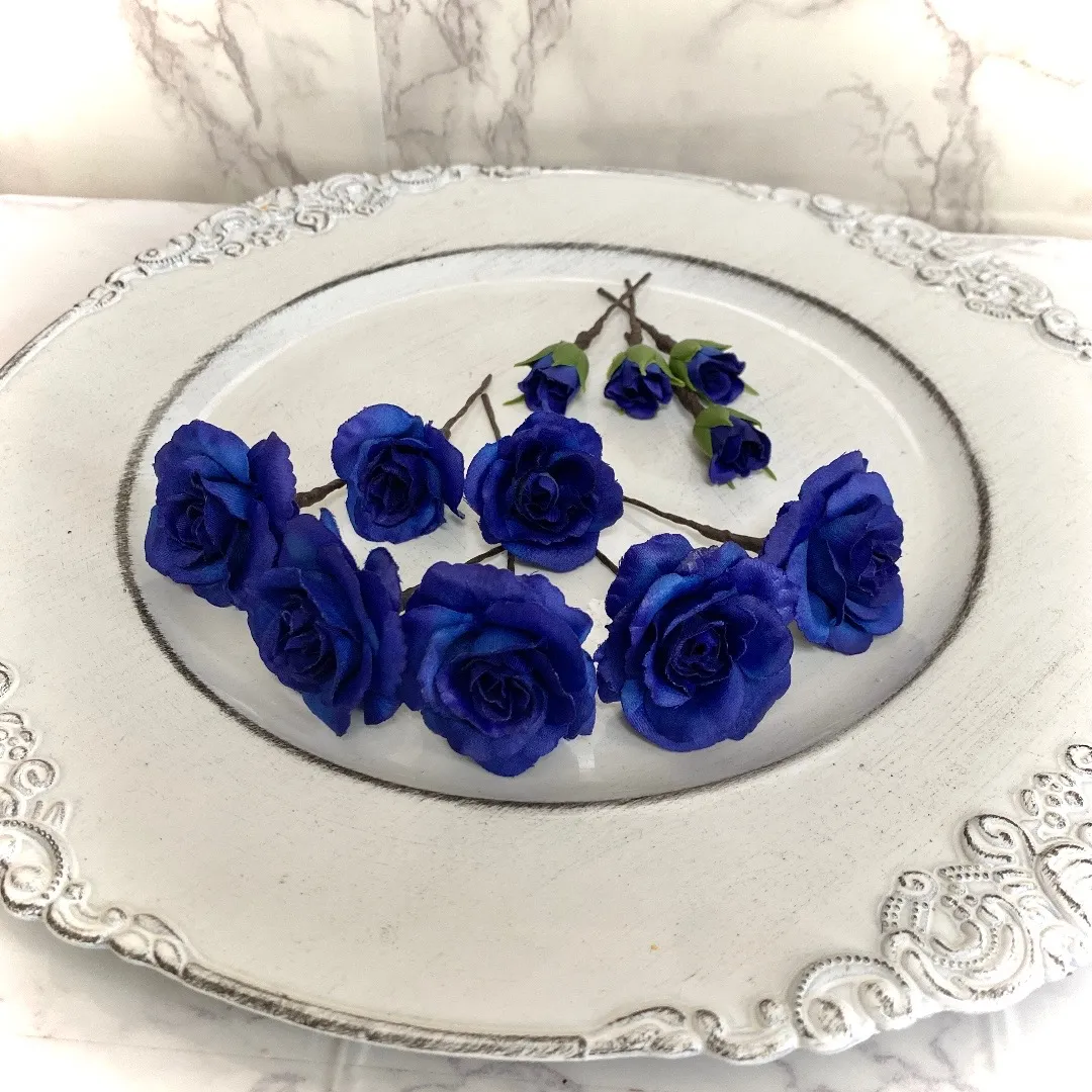 No.182 BlueRose ヘッドドレス 髪飾り 青薔薇 | 商品一覧 | 結婚式の髪