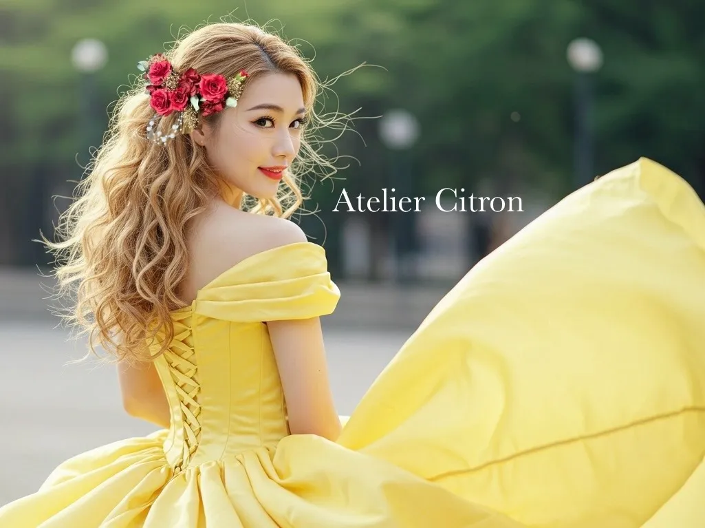 No.２１４髪飾り　赤薔薇　結婚式　成人式　美女と野獣　ヘアアクセサリー