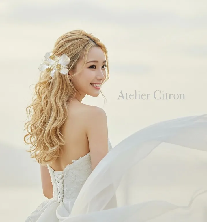 Ｎｏ．135 髪飾り 結婚式 成人式 卒業式 かすみ草 羽